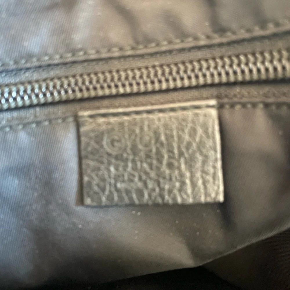 Gucci Black Monogram Nylon Messenger bag -large with Leather Logo Patch